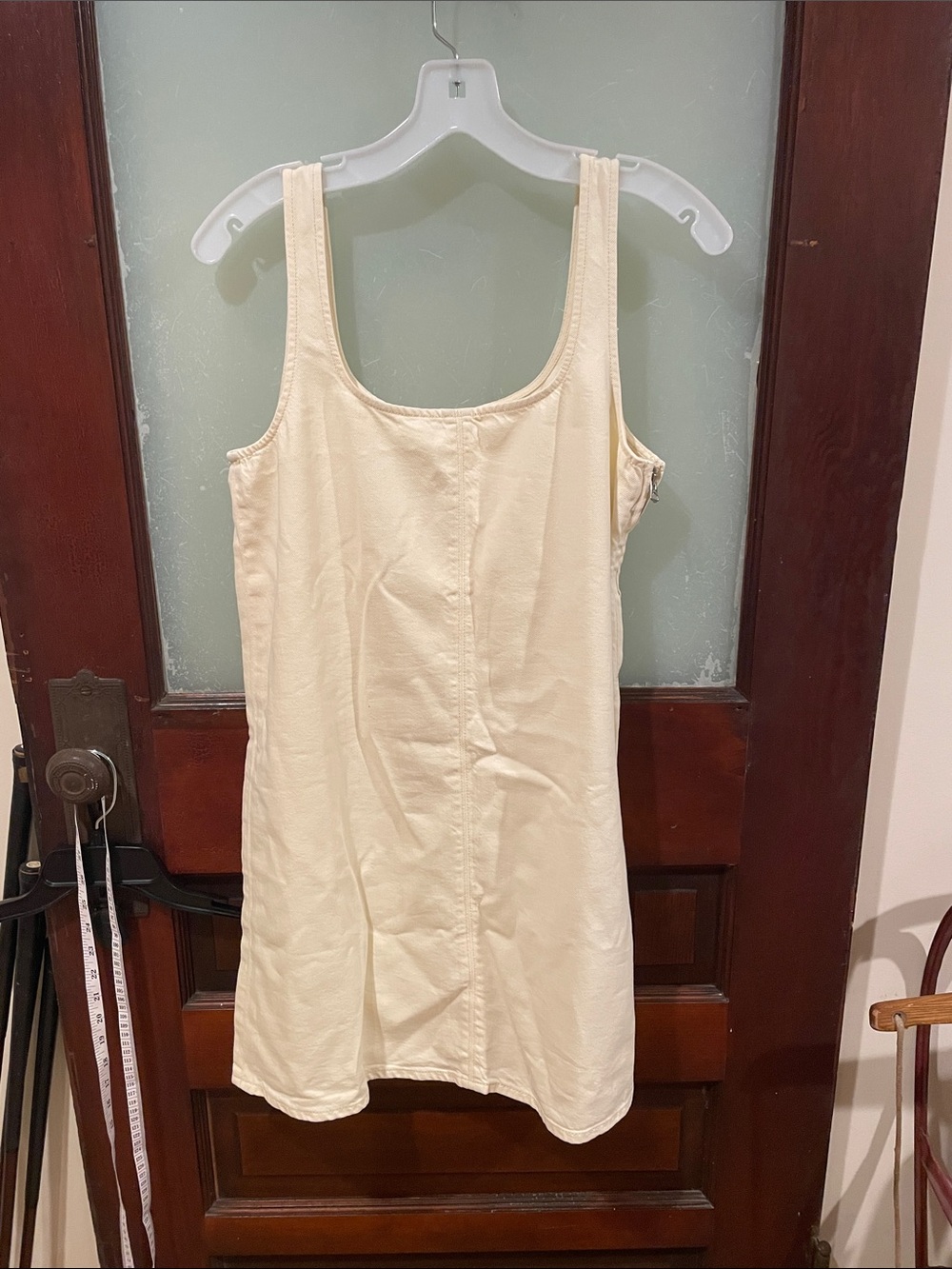 rag & bone Cream Scoop Neck Denim Dress